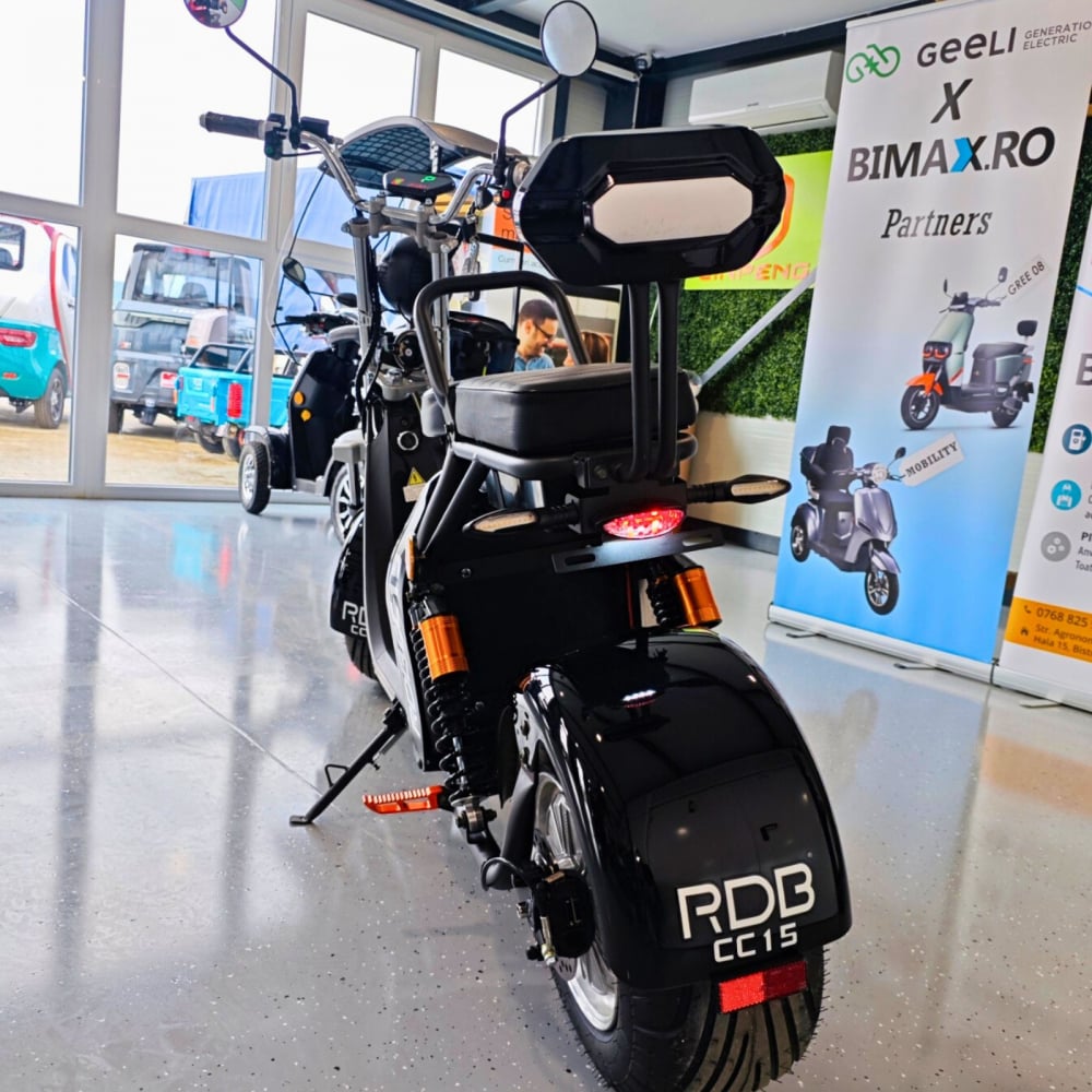 Scuter electric Harley CC15 motor 2000W, roti late, 25km/h fara permis, 2 locuri, Acumualtor Litiu, Autonomie max 50km [3]