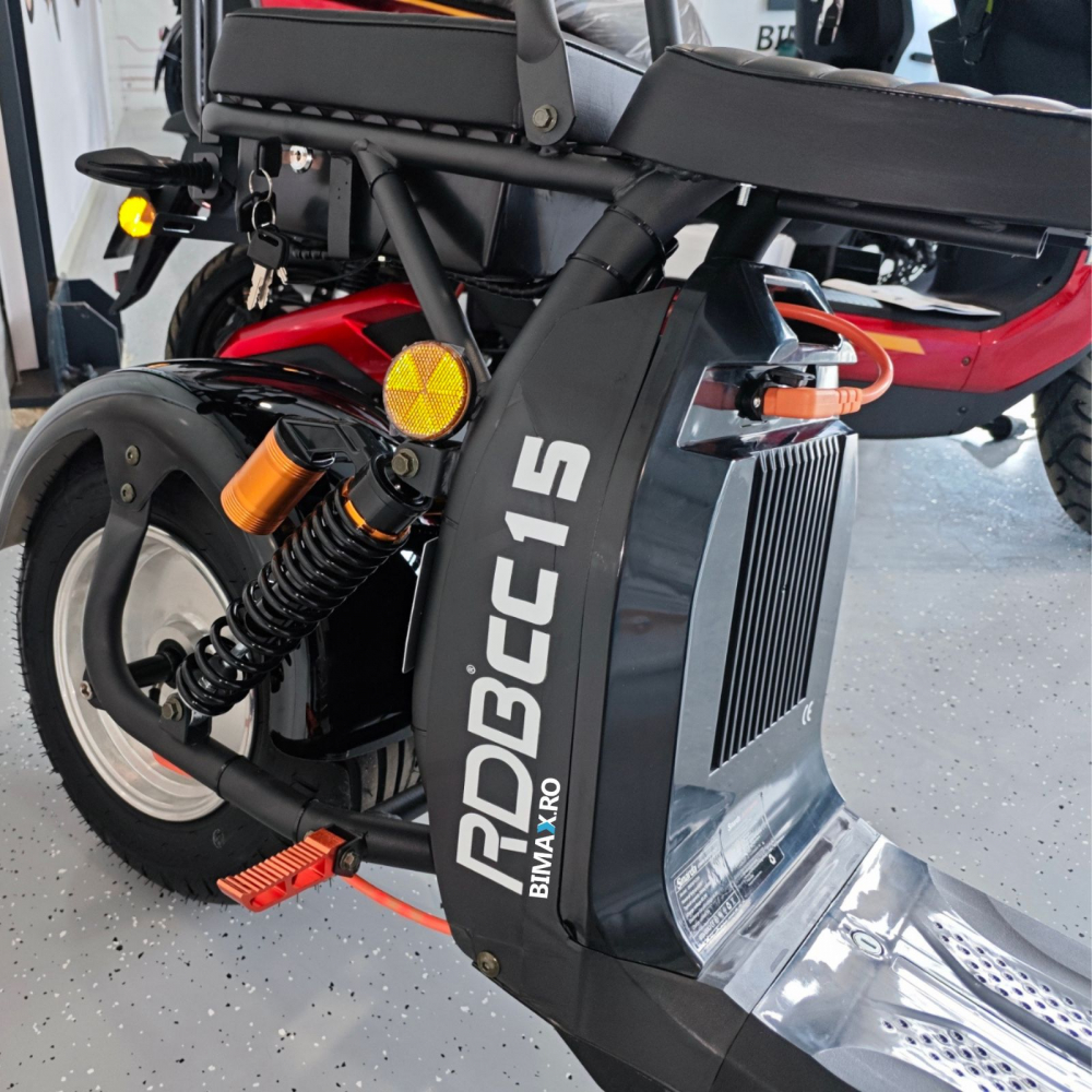 Scuter electric Harley CC15 motor 2000W, roti late, 25km/h fara permis, 2 locuri, Acumualtor Litiu, Autonomie max 50km [8]