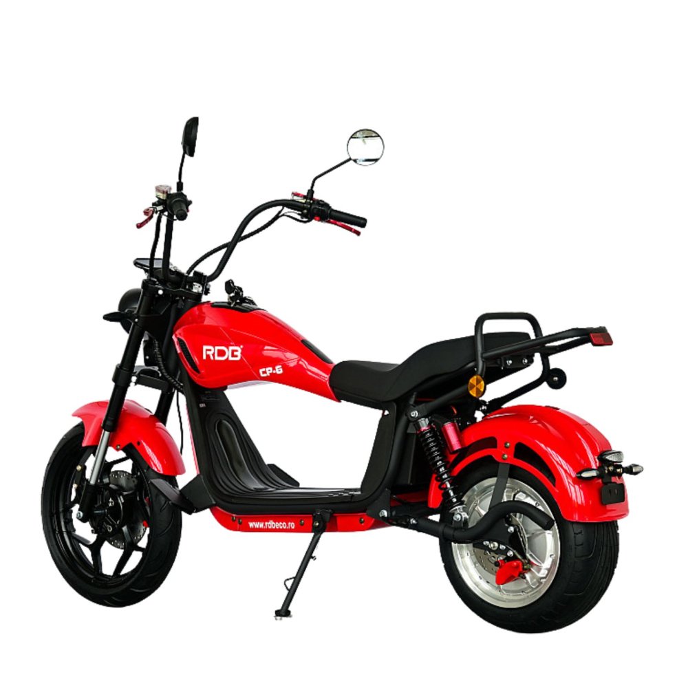 Scuter electric tip Chopper, motor 2000W, 25km/h fara permis, 2 locuri, Acumulator Litiu detasabil, Autonomie max 50km [5]
