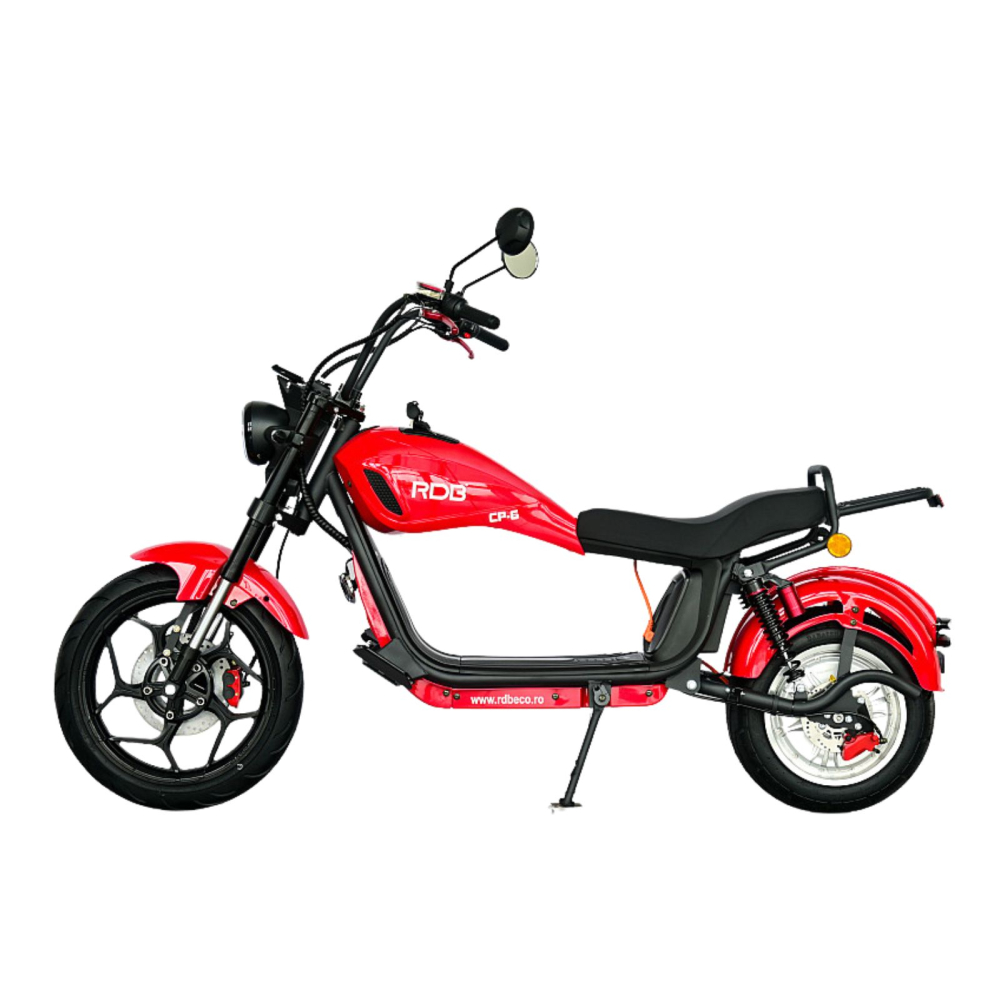 Scuter electric tip Chopper, motor 2000W, 25km/h fara permis, 2 locuri, Acumulator Litiu detasabil, Autonomie max 50km [6]