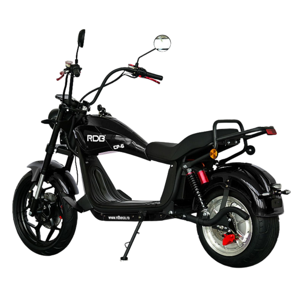 Scuter electric tip Chopper, motor 2000W, 25km/h fara permis, 2 locuri, Acumulator Litiu detasabil, Autonomie max 50km [19]