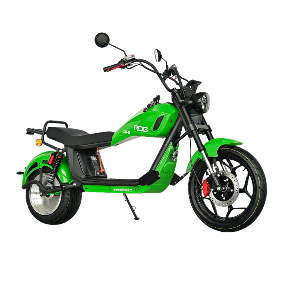 Scuter electric tip Chopper, motor 2000W, 25km/h fara permis, 2 locuri, Acumulator Litiu detasabil, Autonomie max 50km [22]
