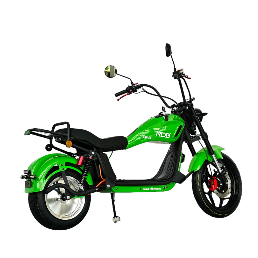 Scuter electric tip Chopper, motor 2000W, 25km/h fara permis, 2 locuri, Acumulator Litiu detasabil, Autonomie max 50km [23]