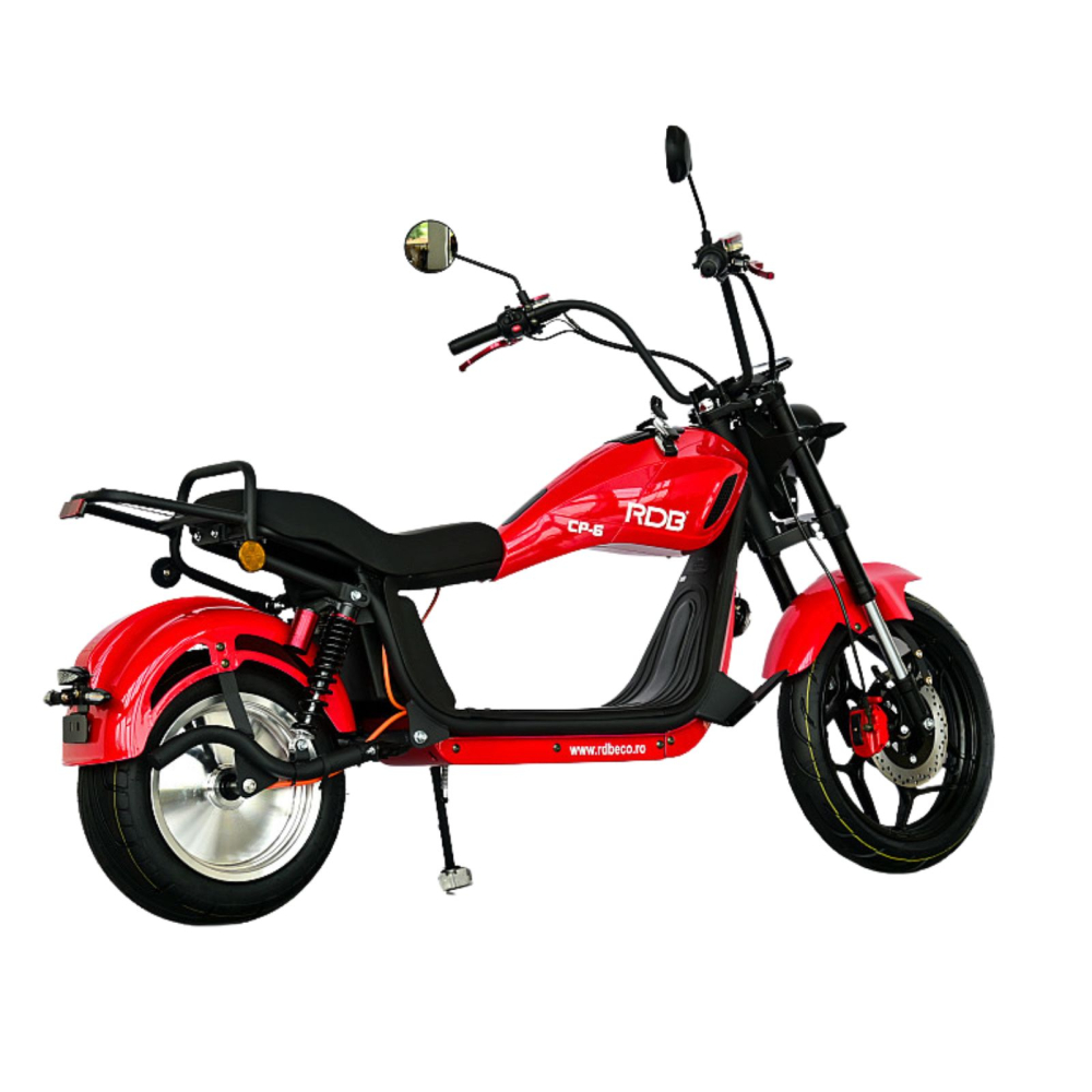 Scuter electric tip Chopper, motor 2000W, 25km/h fara permis, 2 locuri, Acumulator Litiu detasabil, Autonomie max 50km [3]
