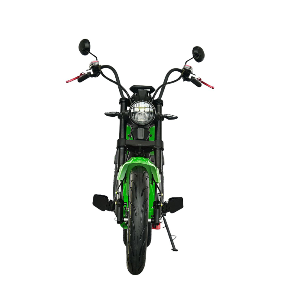 Scuter electric tip Chopper, motor 2000W, 25km/h fara permis, 2 locuri, Acumulator Litiu detasabil, Autonomie max 50km [21]