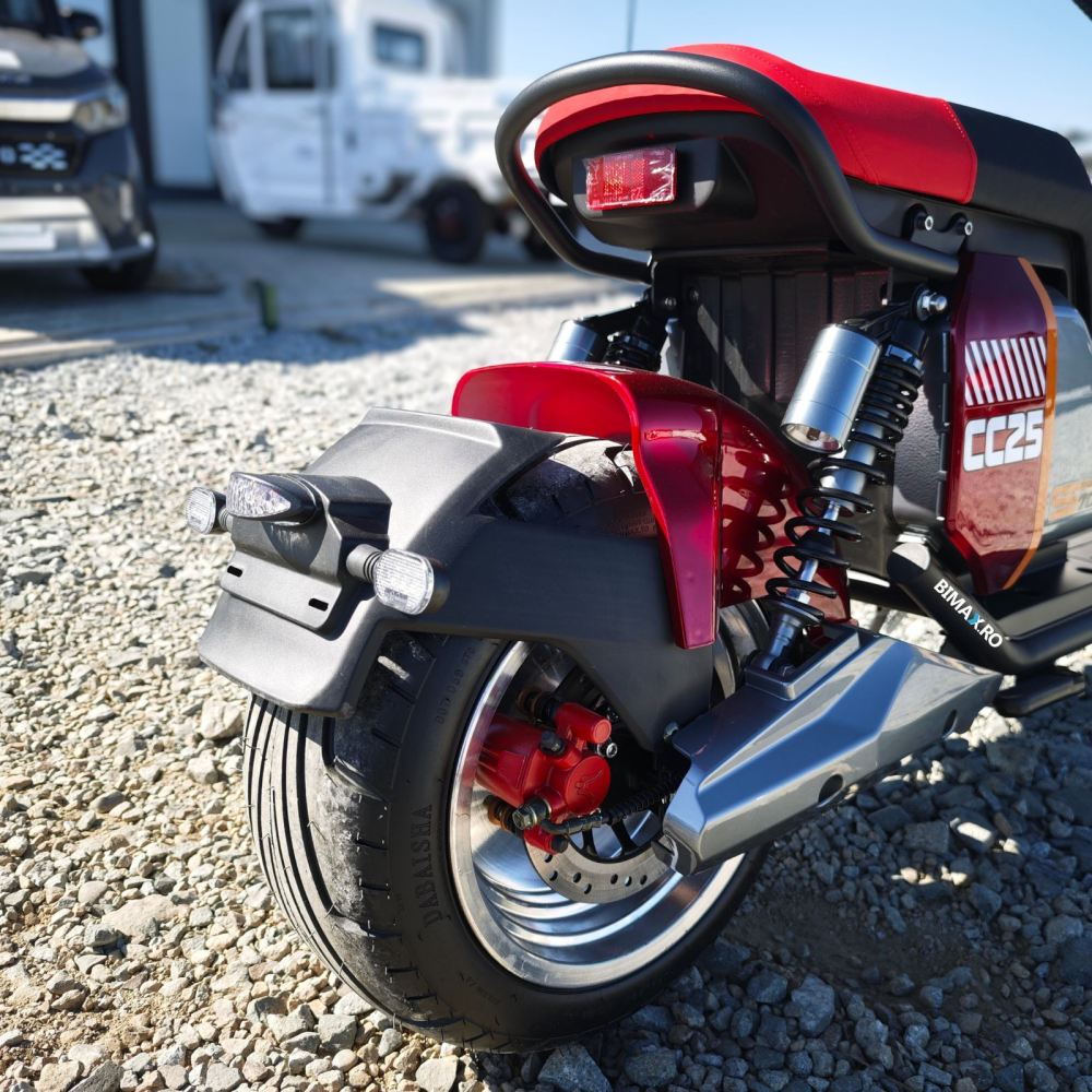 Scuter electric Harley CC25, motor 3000W, 30Ah baterie detasabila, 25km/h fara permis, 2 locuri, Autonomie max 60km [6]
