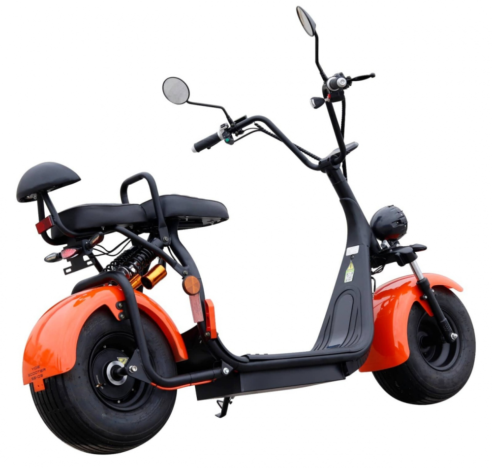 Scuter electric Harley, roti late, 25km/h fara permis, 2 locuri, Acumualtor Litiu, Autonomie max 47km [2]