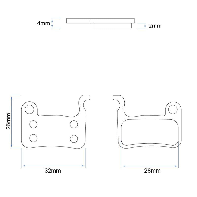 Set Placute frana universale, (32 x 26 mm) [2]