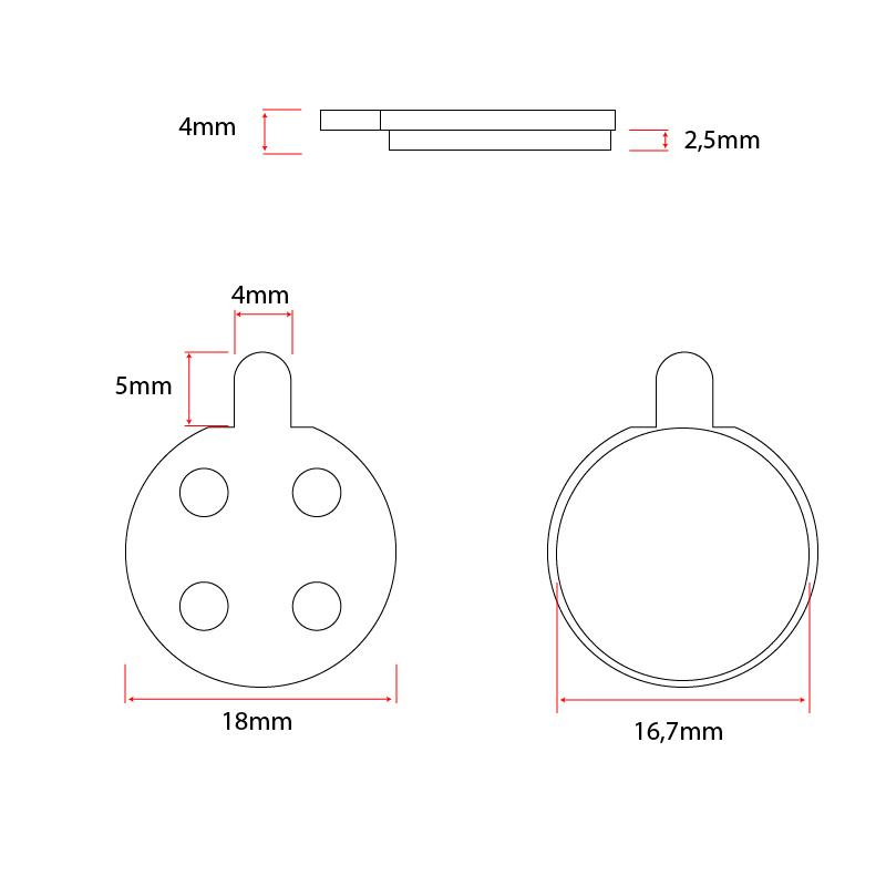 Set 2 perechi placute frana Xiaomi M365 Essential, 1S, Pro, Pro2, Ninebot [3]