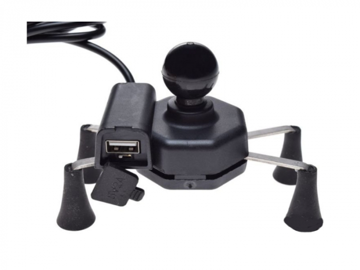 Suport telefon ghidon cu USB [2]