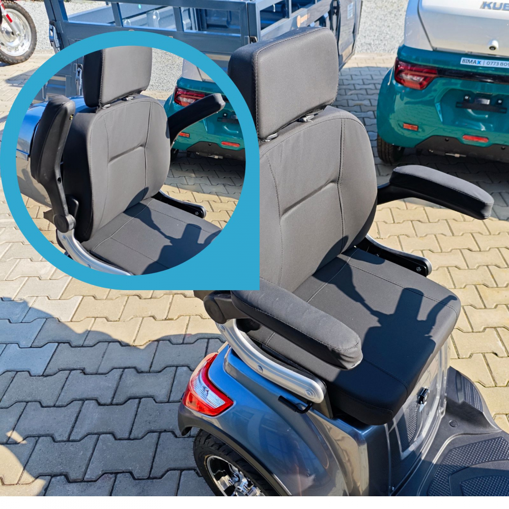 Tricicleta electrica VTA VM4 MOBILITY, cu far LED, motor 1000W, cutie portbagaj cu cheie, fara permis, 25km/h [18]