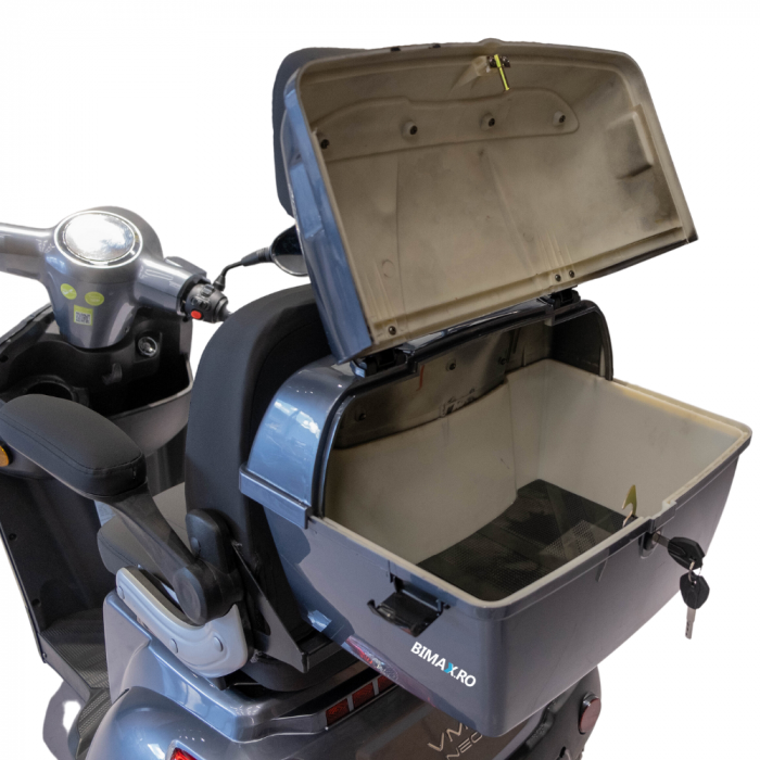 Tricicleta electrica VTA VM4 MOBILITY, cu far LED, motor 1000W, cutie portbagaj cu cheie, fara permis, 25km/h [3]
