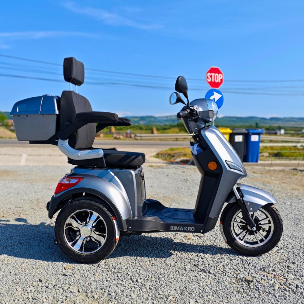 Tricicleta electrica VTA VM4 MOBILITY, cu far LED, motor 1000W, cutie portbagaj cu cheie, fara permis, 25km/h [9]