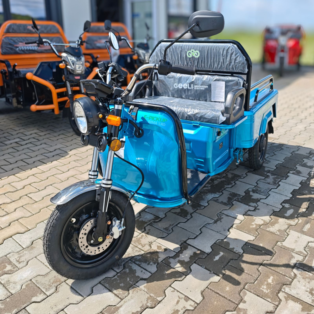Triciclu Electric cu bena, motor 1500W, Fara Permis, Autonomie 50-80km, CIV INCLUS [8]