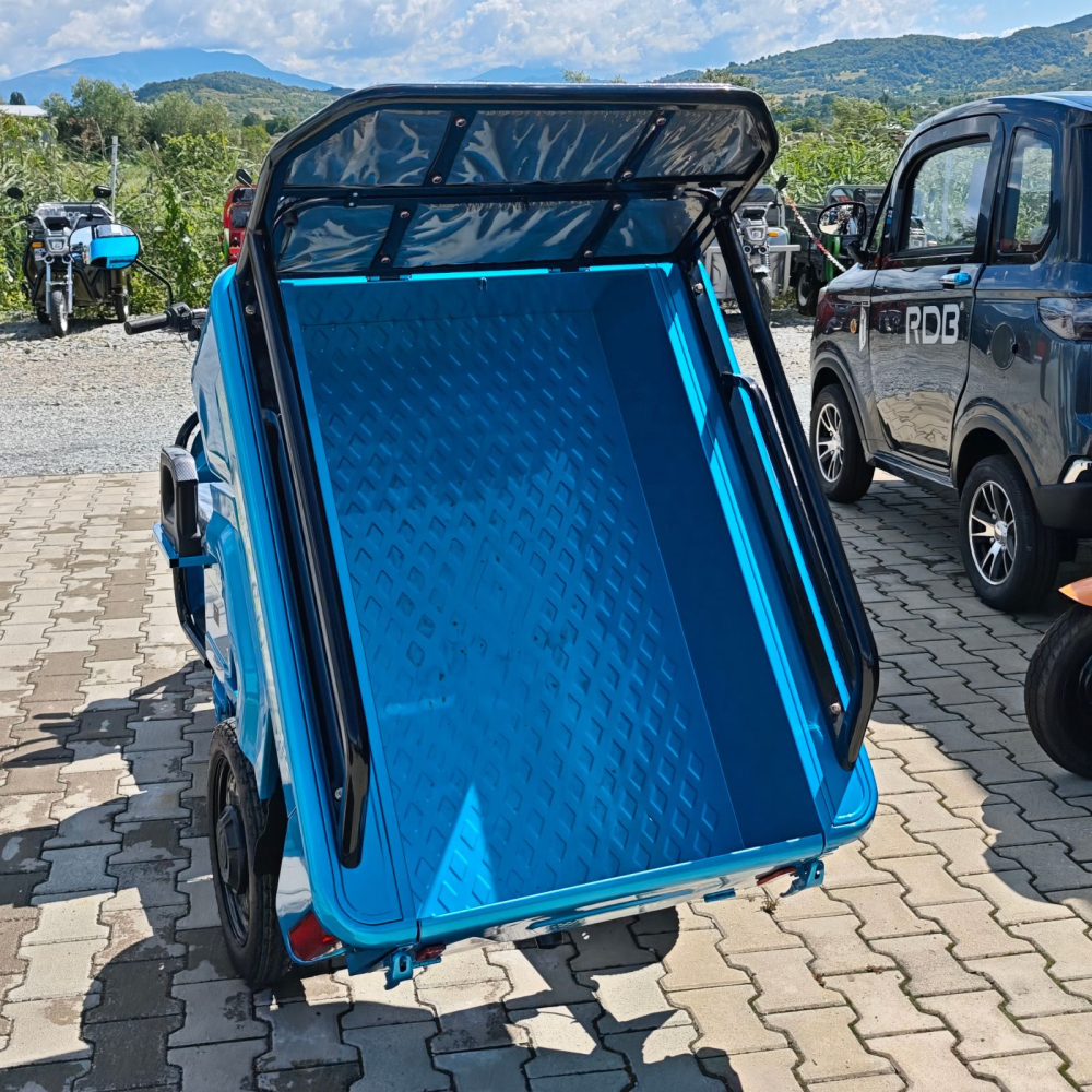 Triciclu Electric cu bena, motor 1500W, Fara Permis, Autonomie 50-80km, CIV INCLUS [13]