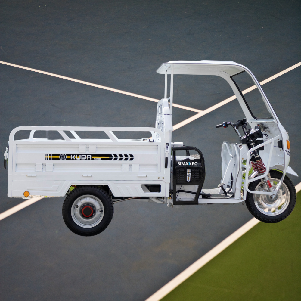 Triciclu Electric cu cabina, Fara Permis (25km/h), Motor 1500W, autonomie max 70km, 72V 58Amperi, Bena Basculabila, Masa Maxima 603kg, Carte RAR inclusa, Kuba GL 35000 [4]