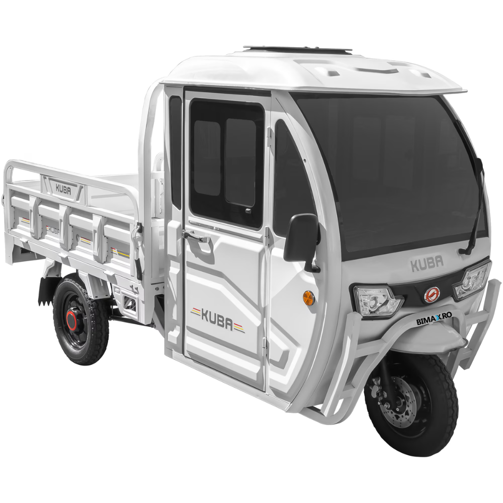 Triciclu Electric utilitar cu cabina inchisa, Fara Permis (viteza max 25km/h), Kuba E-Kamyonet cu volan, autonomie max 70km, 72V 58Amperi, Bena Basculabila, Masa Maxima 676kg, Carte RAR inclusa [5]