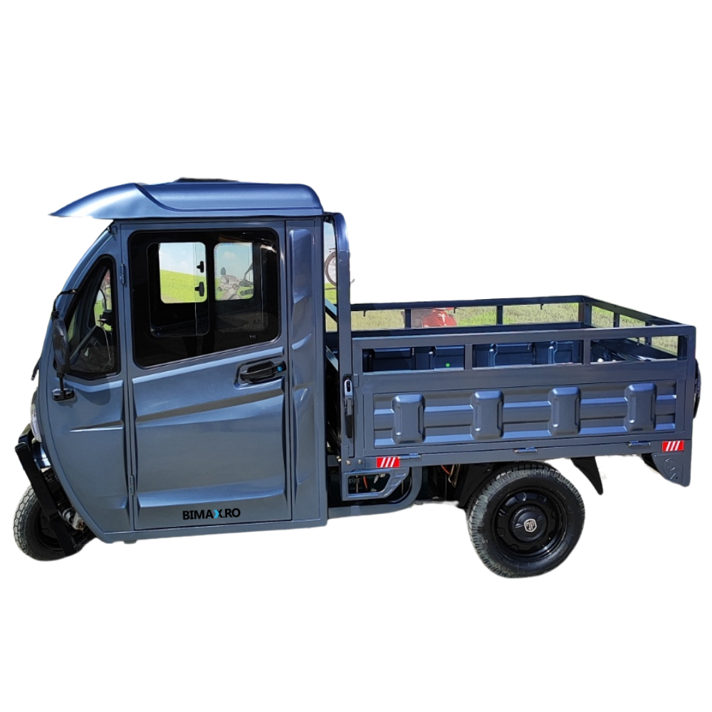 Triciclu electric cu Cabina inchisa, fara permis (25km/h), JP3000, cu ghidon, bena basculabila, autonomie max 42km,  masa maxima 621kg, Carte RAR (CIV) inclus [2]