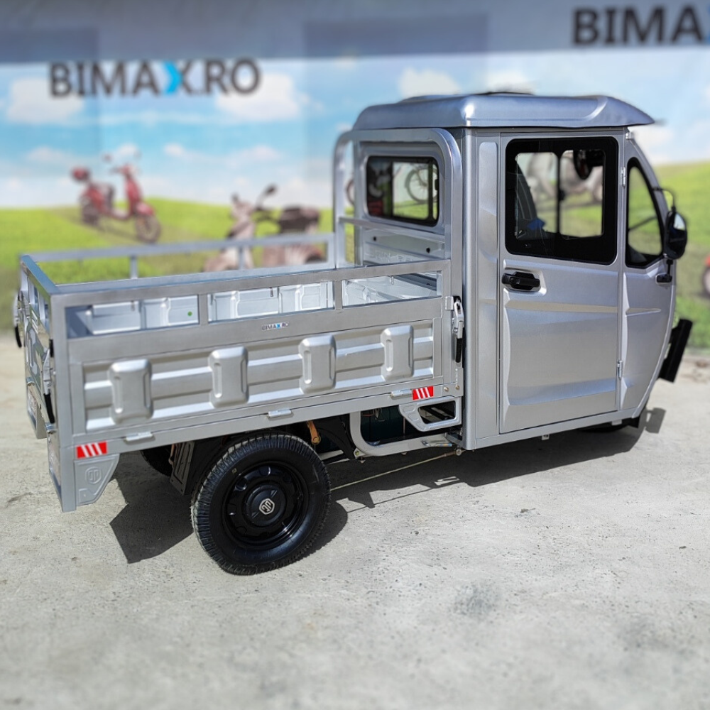 Triciclu electric cu Cabina inchisa, fara permis (25km/h), JP3000, cu ghidon, bena basculabila, autonomie max 42km,  masa maxima 621kg, Carte RAR (CIV) inclus [8]