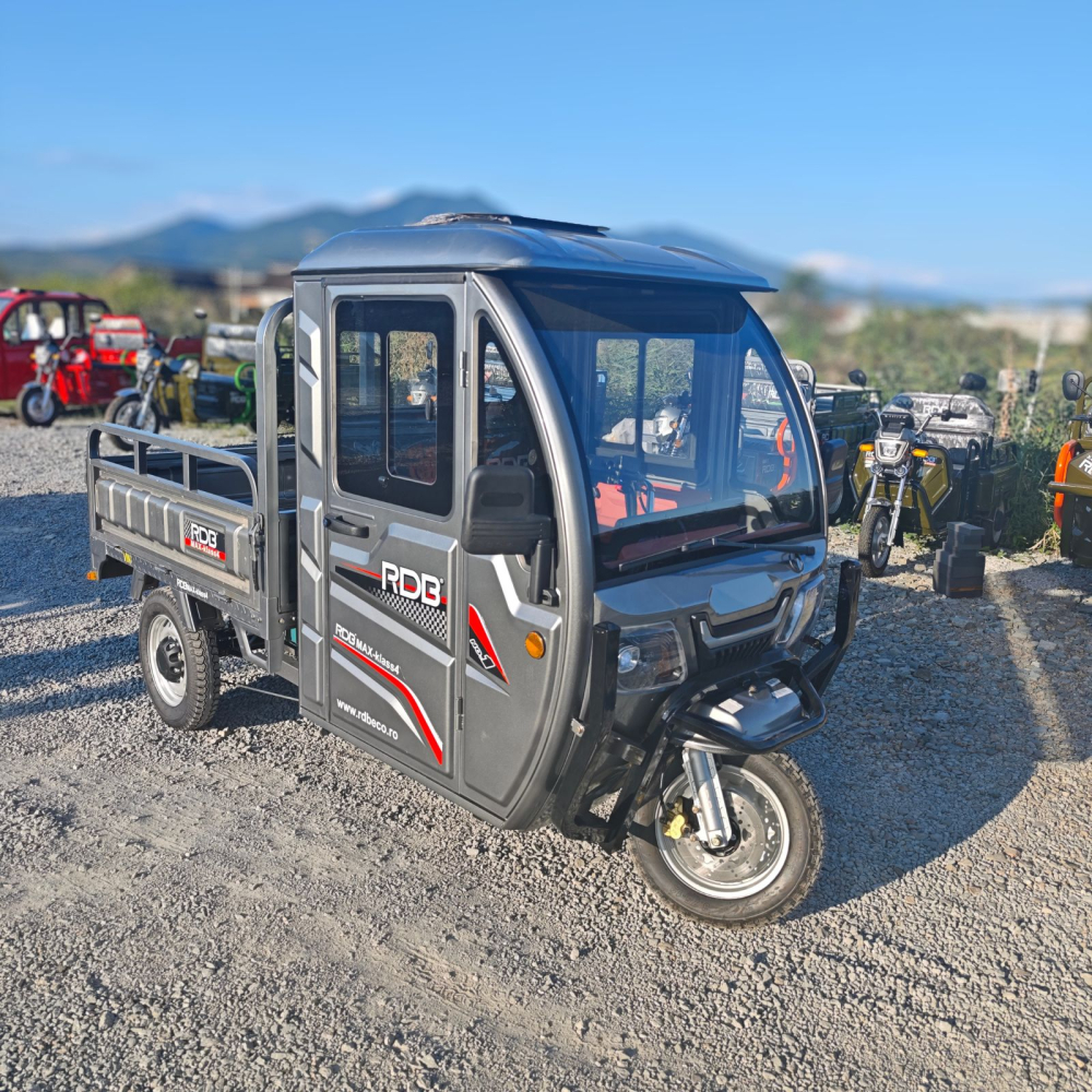 Triciclu Electric cu cabina inchisa si ghidon, MAX KLASS4, model 2026, motor 4000W, Fara Permis (viteza max 25km/h), Carte RAR inclusa [2]