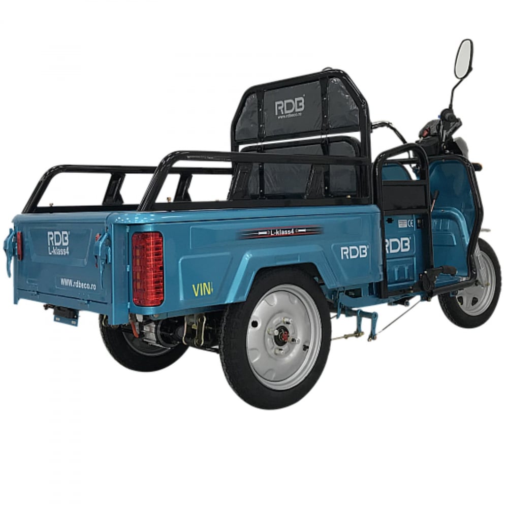 Triciclu Electric cu remorca 1350W, Fara Permis (viteza max 25km/h), RDB L-KLASS 4, Omologata, CIV inclus [4]