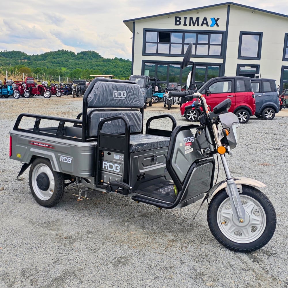 Triciclu Electric cu remorca 1350W, Fara Permis (viteza max 25km/h), RDB L-KLASS 4, Omologata, CIV inclus [21]