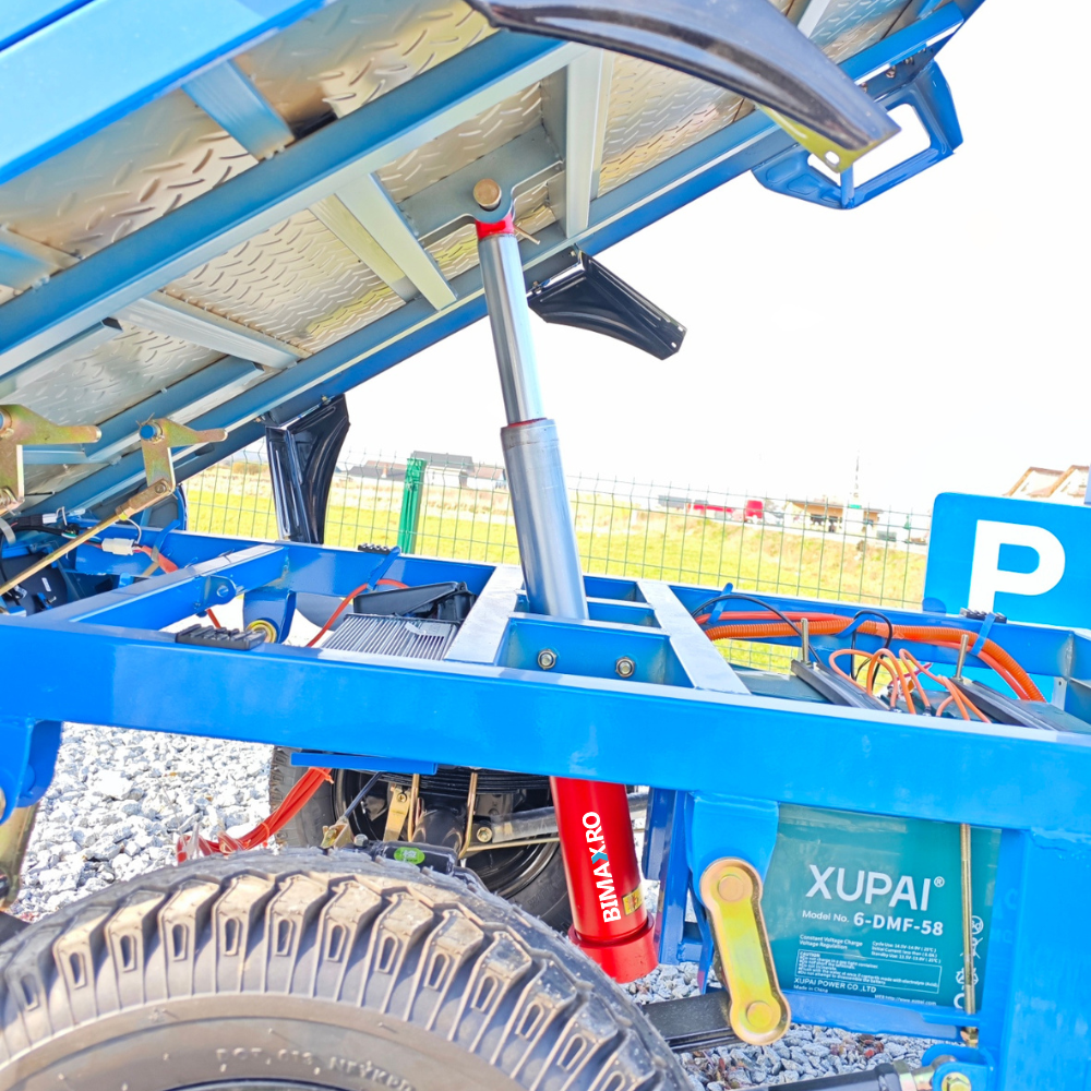 Triciclu electric cu remorca, basculabil la buton, motor 3900W, baterii 58Ah, Viteza 25km/h, Dump [3]