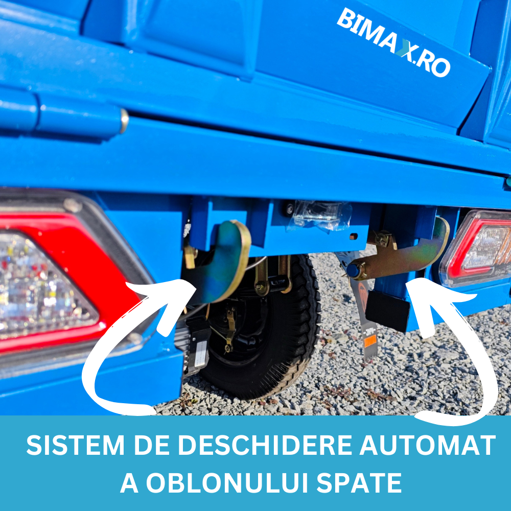 Triciclu electric cu remorca, basculabil la buton, motor 3900W, baterii 58Ah, Viteza 25km/h, Dump [6]