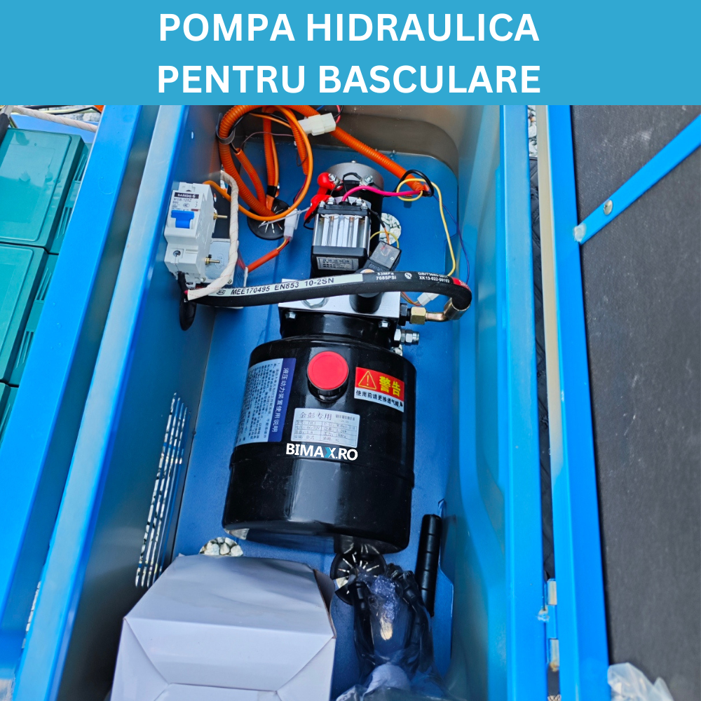 Triciclu electric cu remorca, basculabil la buton, motor 3900W, baterii 58Ah, Viteza 25km/h, Dump [4]