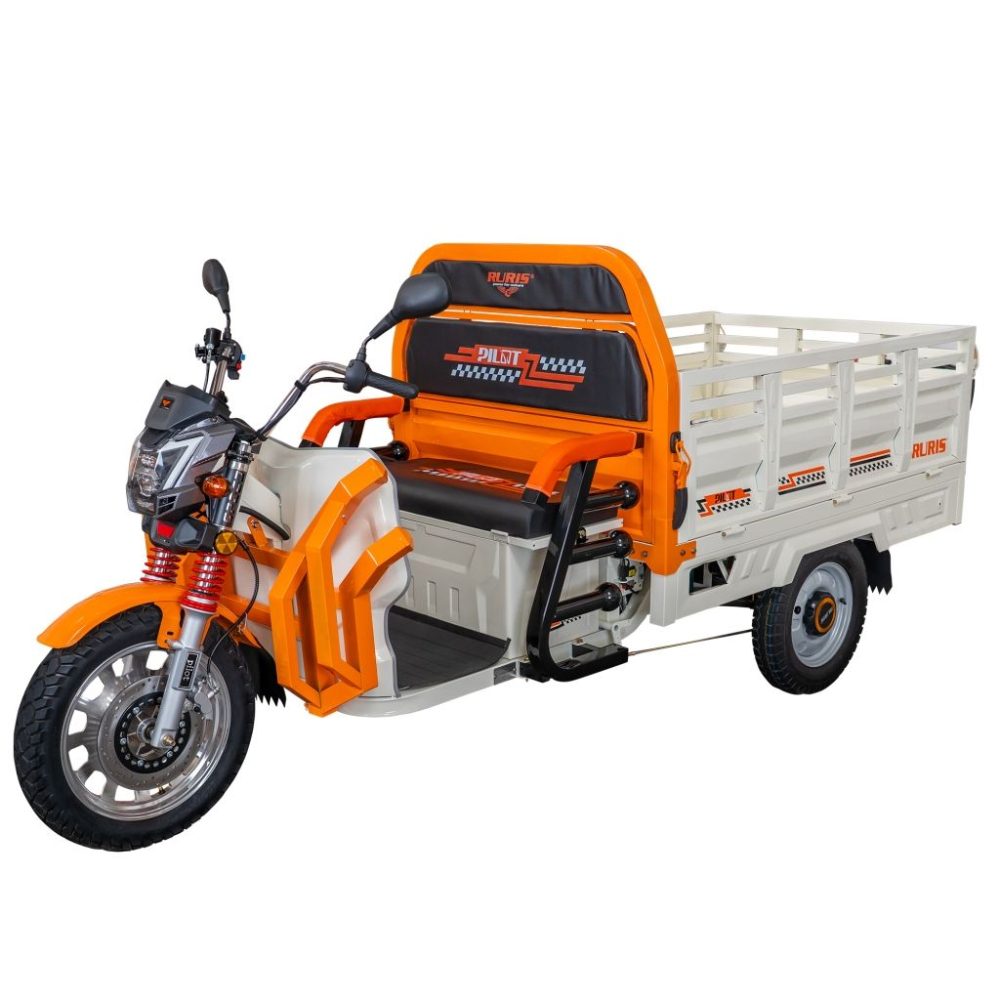 Triciclu Electric cu remorca basculabila la buton, Fara Permis, RURIS PILOT 3130 Hidraulic, CIV inclus [3]