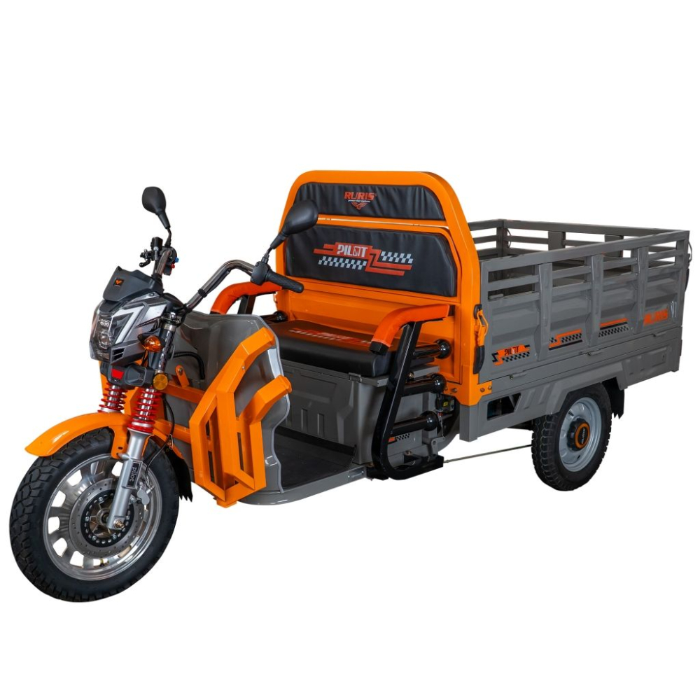 Triciclu Electric cu remorca basculabila la buton, Fara Permis, RURIS PILOT 3130 Hidraulic, CIV inclus [2]