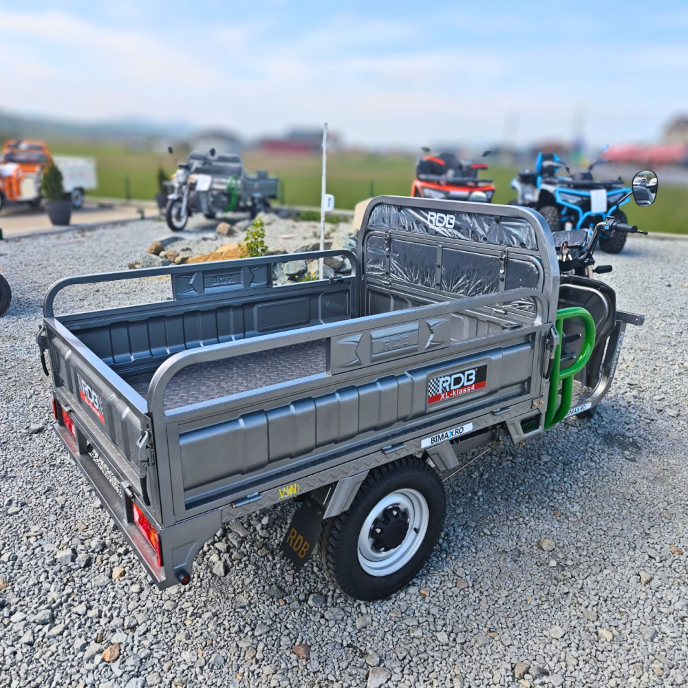 Triciclu Electric cu remorca GRANDE 160x122cm, motor 4000W, Fara Permis, RDB XL-KLASS 4 GRANDE, Omologata, CIV inclus [2]