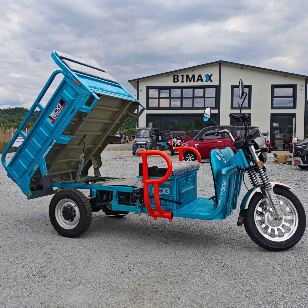 Triciclu Electric cu remorca basculabila, motor 4000W, Fara Permis (viteza max 25km/h), RDB XL-KLASS 4, Omologata, CIV inclus [10]