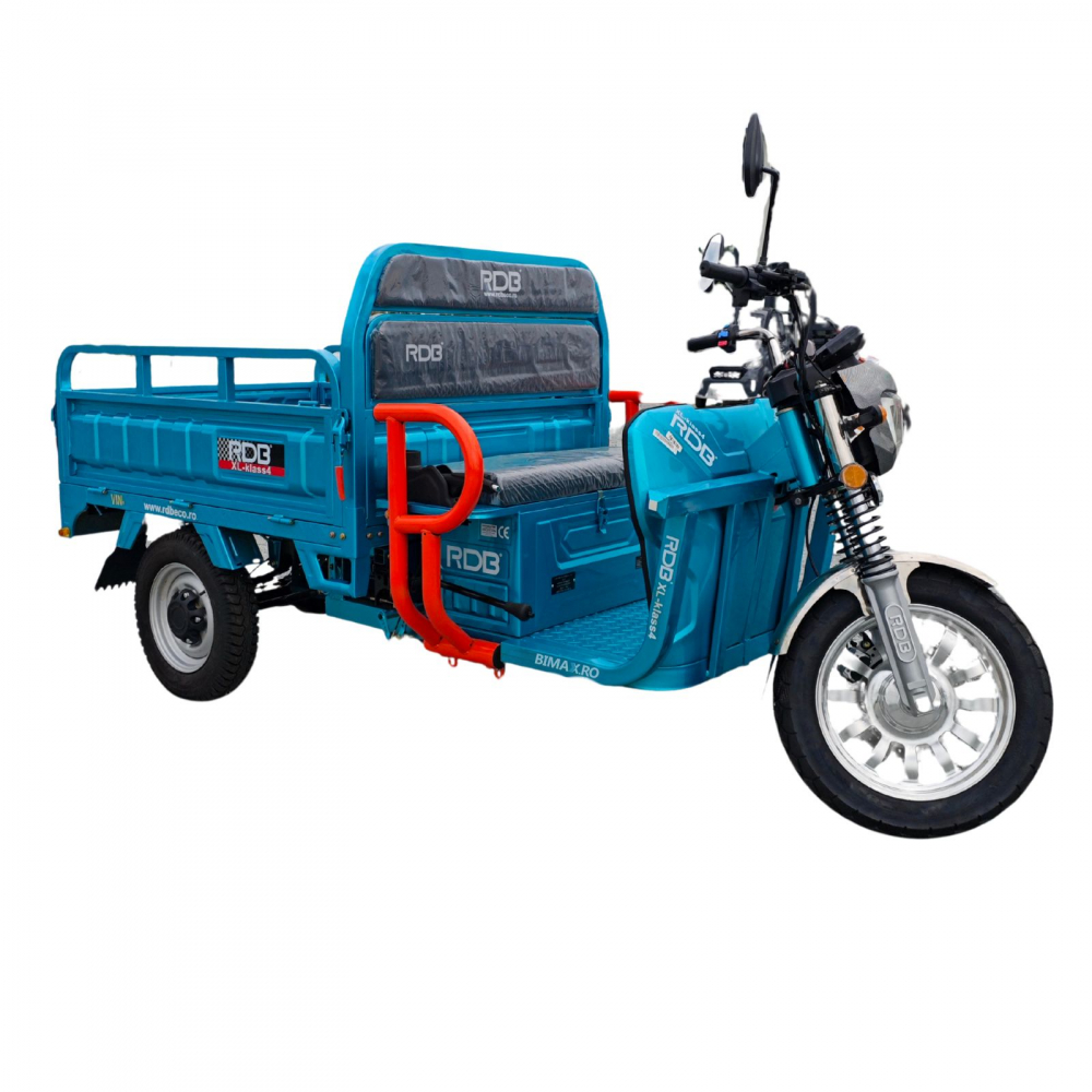 Triciclu Electric cu remorca basculabila, motor 4000W, Fara Permis (viteza max 25km/h), RDB XL-KLASS 4, Omologata, CIV inclus [26]