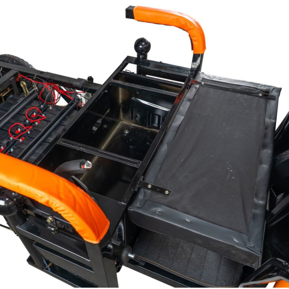 Triciclu Electric cu bena basculabila Ruris PILOT 3120, fara permis, autonomie max 60km, Negru, Drujba Cadou [12]