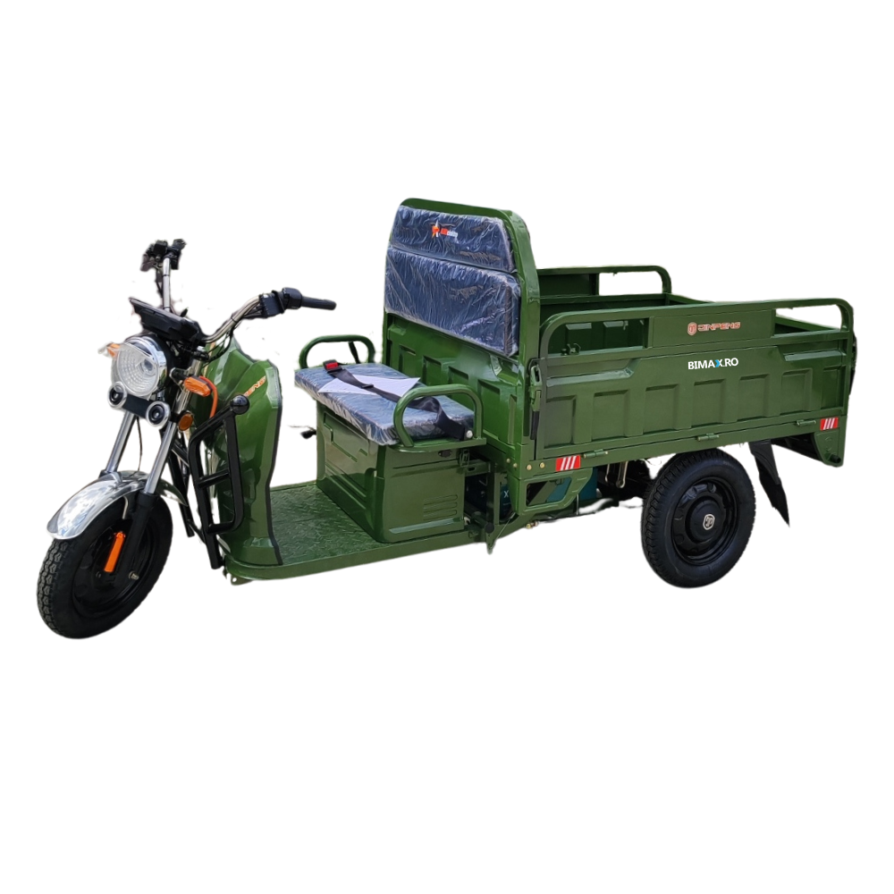 Triciclu electric transport marfa basculabil, Motor 2000W, Viteza 25km/h, Baterii 45Amperi, Model AMR350 sau JP1000 [9]