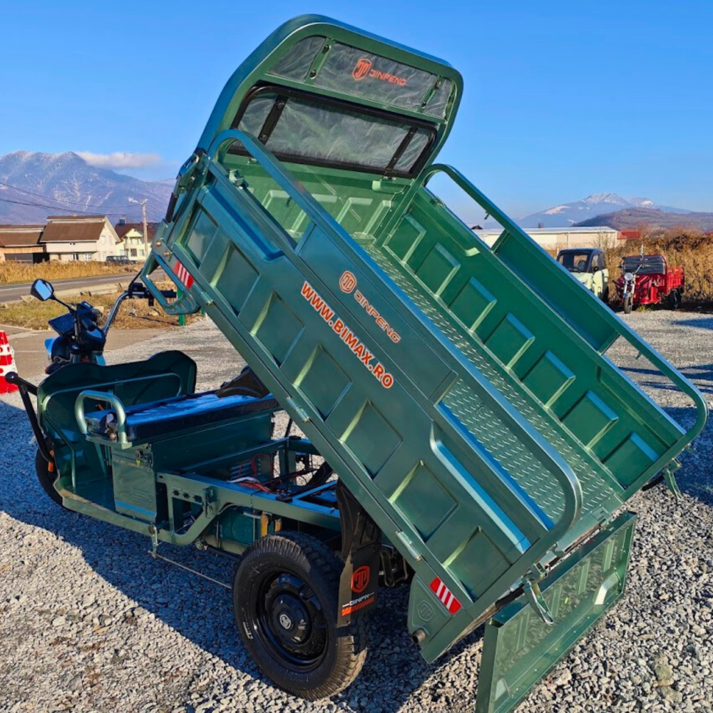 Triciclu electric transport marfa basculabil, Motor 2000W, Viteza 25km/h, Baterii 45Amperi, Model AMR350 sau JP1000 [13]
