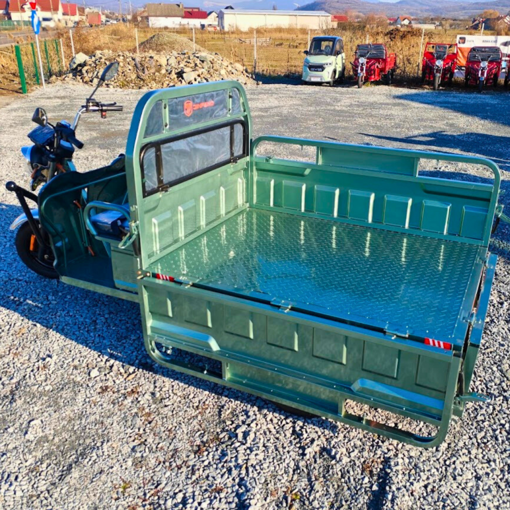 Triciclu electric transport marfa basculabil, Motor 2000W, Viteza 25km/h, Baterii 45Amperi, Model AMR350 sau JP1000 [14]