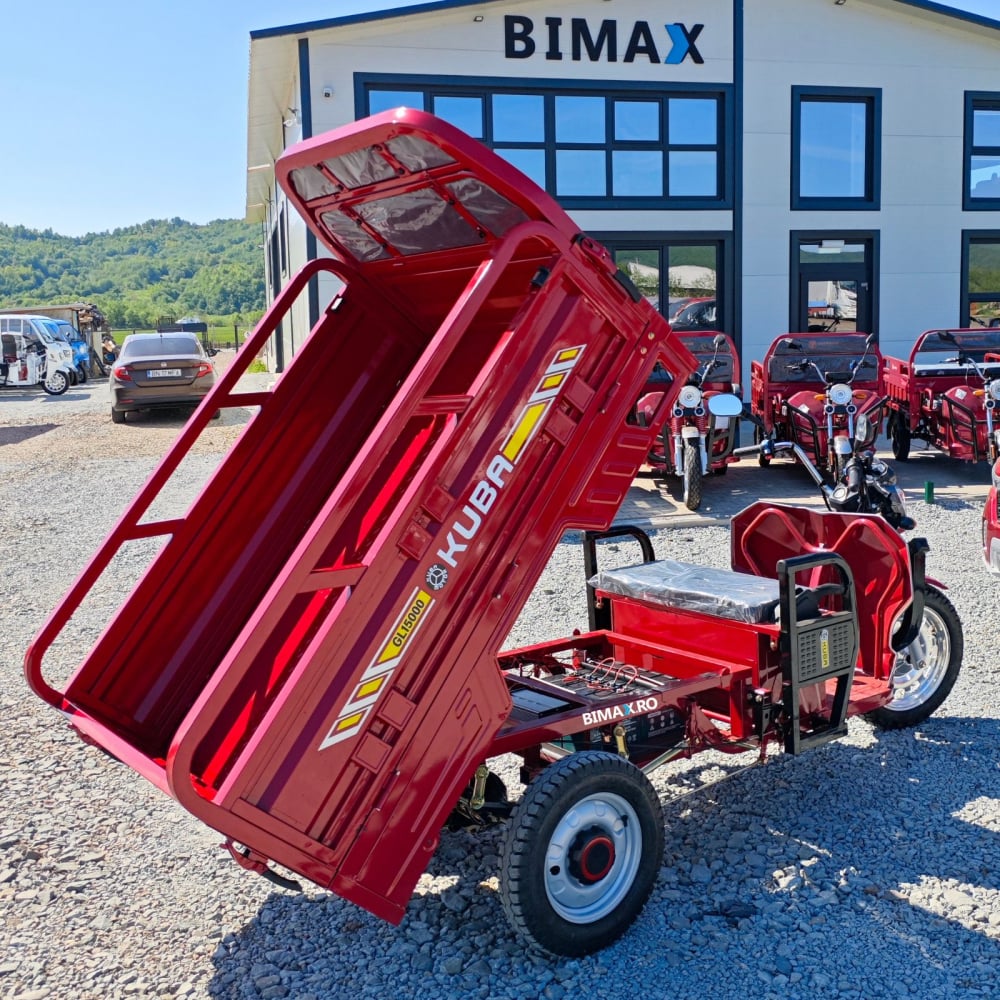 Triciclu Electric transport marfa Kuba GL15000, Fara Permis (viteza max 25km/h), Bena Basculabila, Carte RAR inclusa [12]