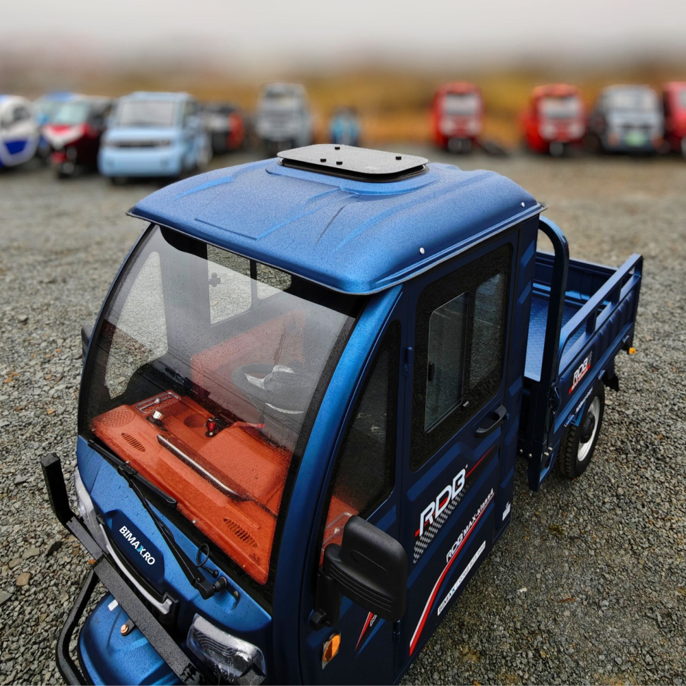 Triciclu Electric utilitar MAX KLASS4, model 2026 cu cabina, motor 4000W, Fara Permis (viteza max 25km/h), Carte RAR inclusa [22]