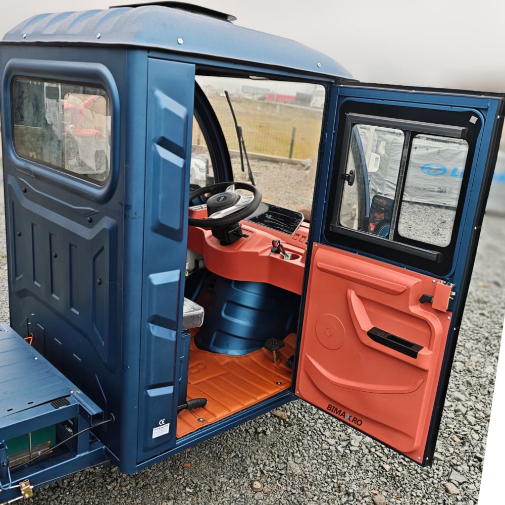 Triciclu Electric utilitar MAX KLASS4, model 2026 cu cabina, motor 4000W, Fara Permis (viteza max 25km/h), Carte RAR inclusa [6]