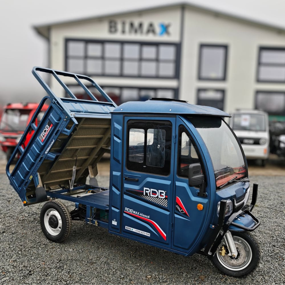 Triciclu Electric utilitar MAX KLASS4, model 2026 cu cabina, motor 4000W, Fara Permis (viteza max 25km/h), Carte RAR inclusa [34]