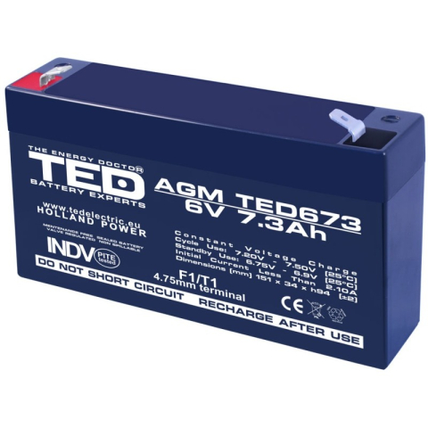 Piese masinute electrice copii - Acumulator 6V 7.3Ah jucarii electrice