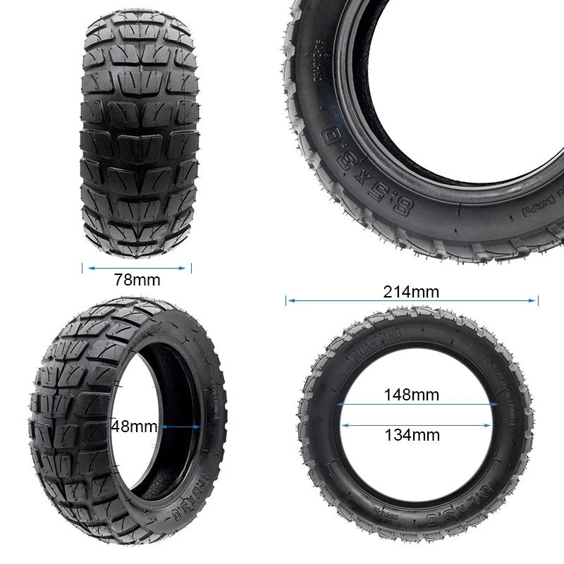 Cauciuc trotineta electrica 8.5 x 3 - 5.5", compatibila Kukirin G2 Pro [4]