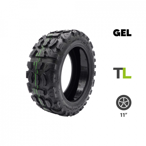 Cauciuc Trotineta Electrica - Anvelopa Offroad Tubeless cu gel antipana (90/65 - 6.5), CST