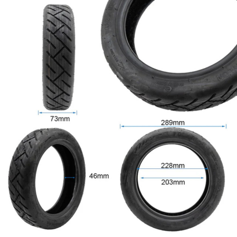 Cauciuc trotineta electrica 60/90 - 8, Tubeless cu Gel antipana [3]