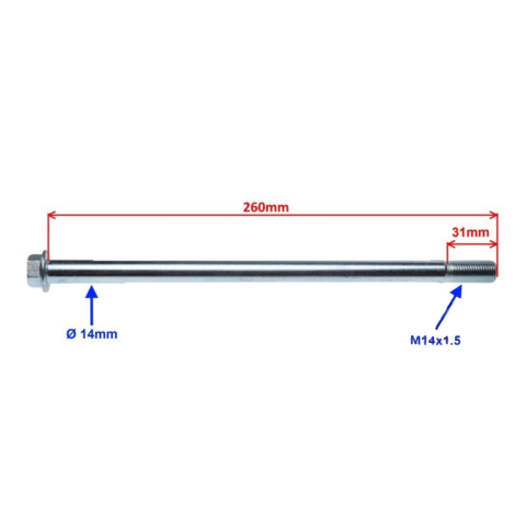 Ax roata fata universal pentru tricicluri, 27cm, M14 diametru compatibil X-Klass4 [2]