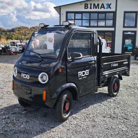 Tricicleta Electrica RDB - Camioneta Electrica cu remorca basculabila, motor 1500W max, viteza max 25km/h, F-Klass, Omologata, CIV inclus