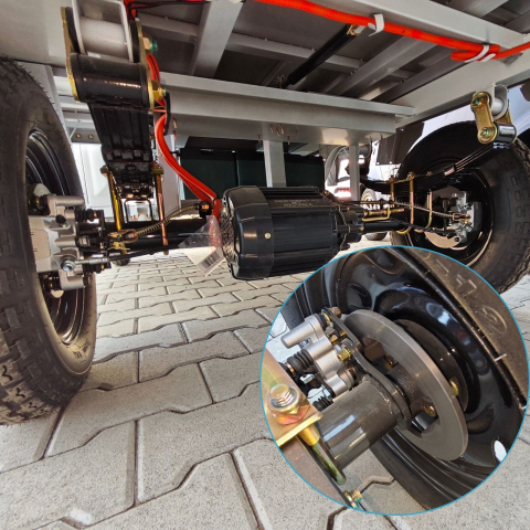 Camioneta Electrica cu remorca basculabila, motor 1500W max, viteza max 25km/h, F-Klass, Omologata, CIV inclus [15]