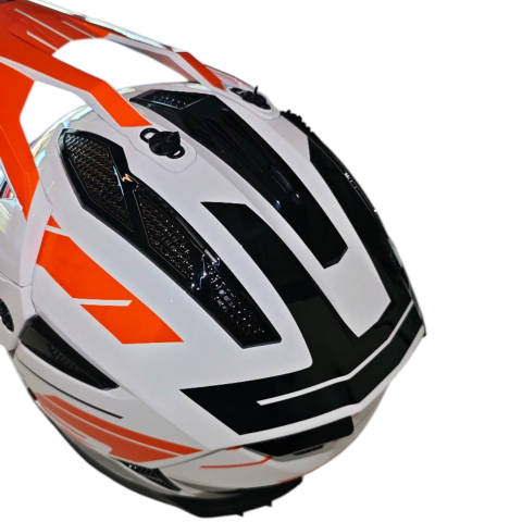 Casca Moto, ATV LS2 Pioneer 2, Adventure MX702, Alb-Portocaliu [7]
